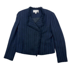 Hugo Boss Jicara Tweed Jacket Navy Blue Size S